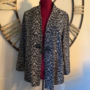 Love and Let Love Black and White Patterned Cardigan